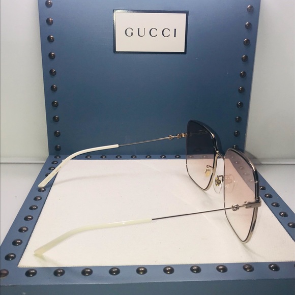 Ship Same Day Gradient Square Ladies Gg0443s 005 Sunglasses - Picture 4 of 11